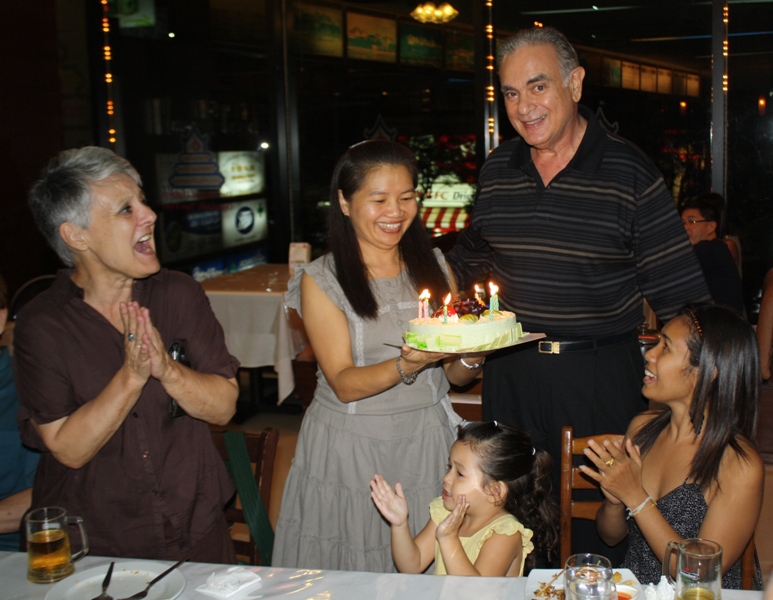 Janet, Noy, Jan, Birthday Party, Bangkok, 2010