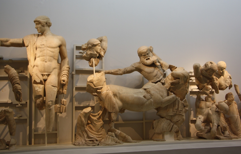 The fight between Centaurs and Lapiths 