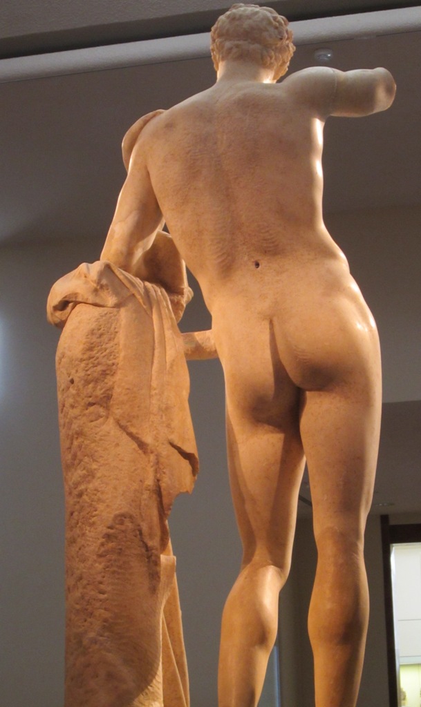 Hermes and the Infant Dionysus by  Praxiteles, Olympia, Greece