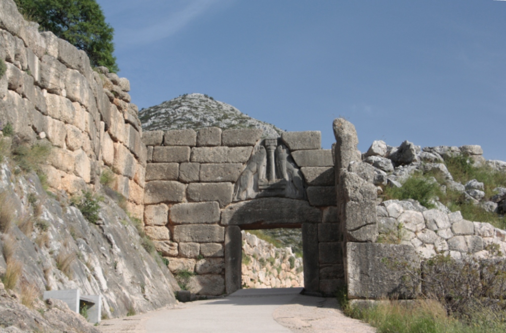 Entrance to Fortress, Mycenae, Peloponnese, Greece