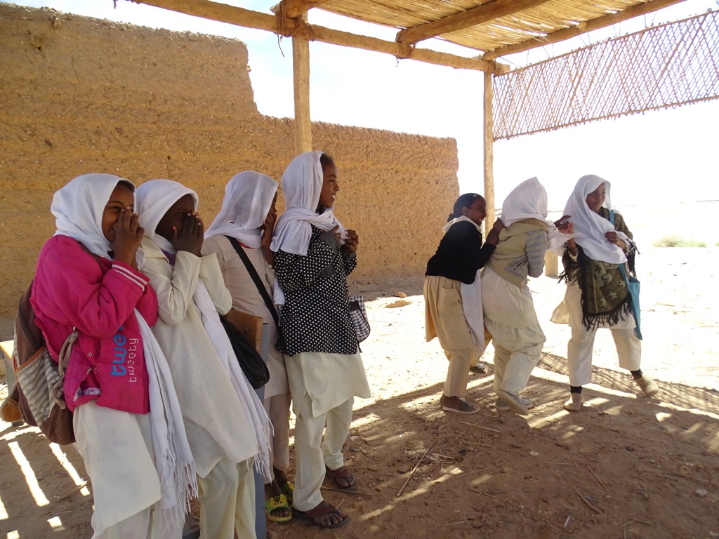 Shy Schoolgirls, El-Kurru, Sudan