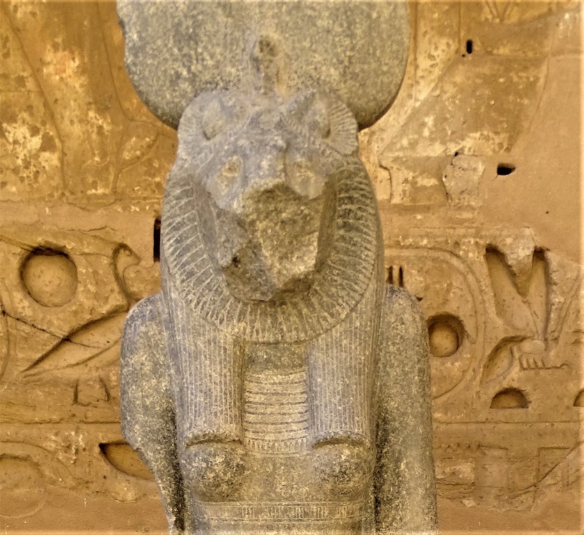 Lion-Headed War Goddess, Mortuary Temple of Ramesses III, Medinet Habu, Luxor, Egypt